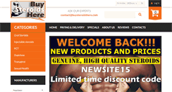 Desktop Screenshot of buysteroidshere.com